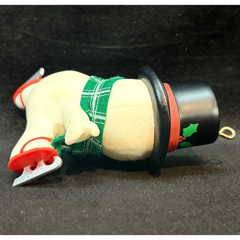 Hallmark Tree Trimmer Collection Skater‎ Snowman Ornament Christmas Vintage